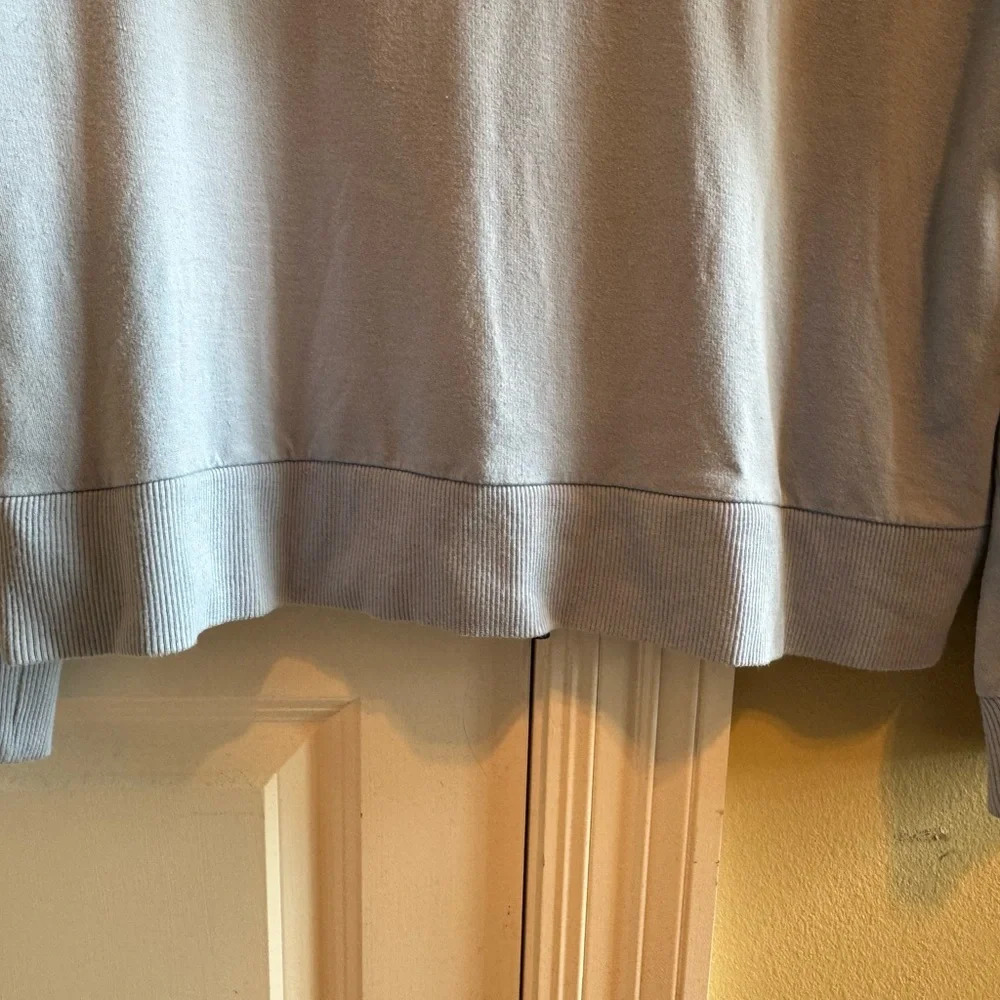 Banana Republic Light Blue Ruche Neck Sweater Sweatshirt Sz Large - Picture 4 of 10